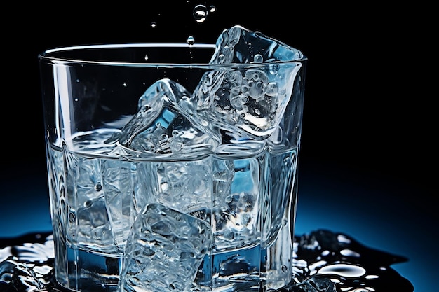 Фото Освежающий стакан воды с генеративным искусственным интеллектом