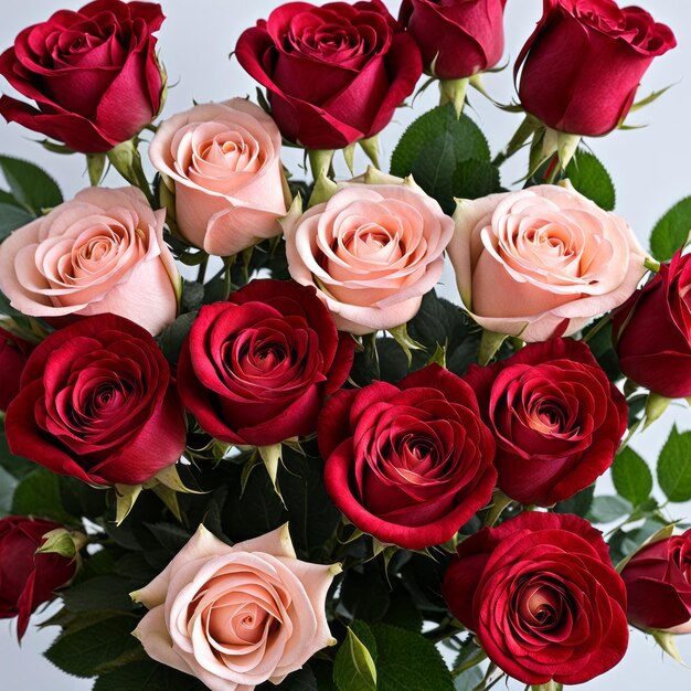 Фото Романтический букет роз для леди.