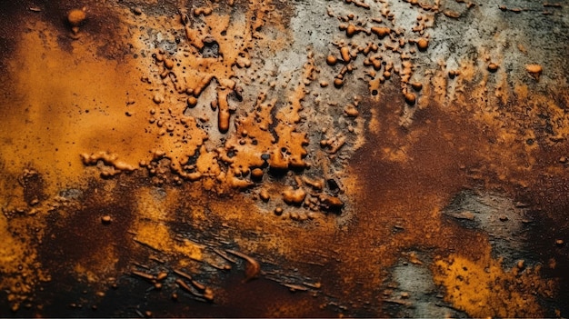Фото Ржавая поверхность с темно-коричневым пятном.