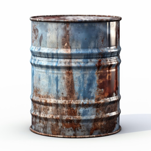 写真 a rusty metal barrel with rust on it