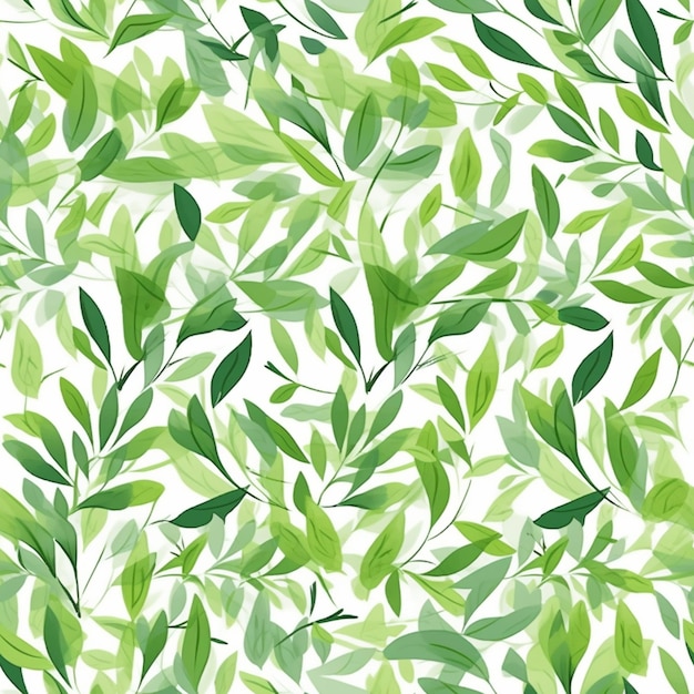 写真 緑色の葉のパターンが白い背景に生じる