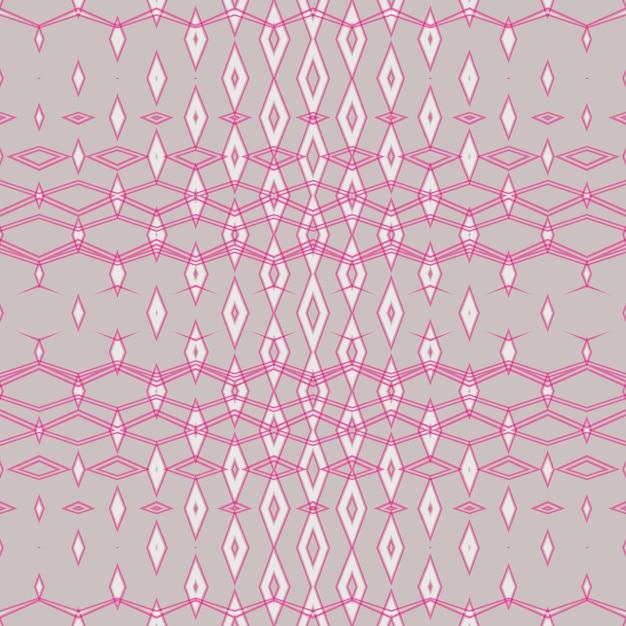 사진 분홍색과 흰색 선과 삼각형이 있는 매끄러운 패턴입니다.