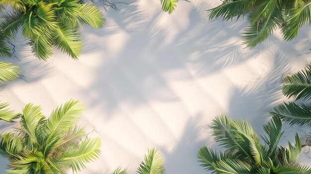 Фото Спокойный тропический пляж с пальмами