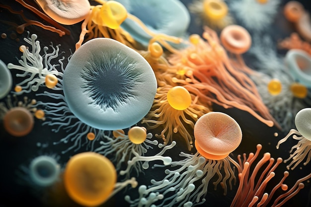 Фото Серия бактерий, которые можно увидеть под микроскопом