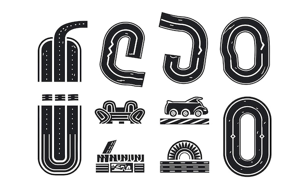 Фото Серия черно-белых изображений логотипа со словом j
