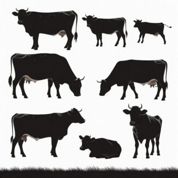写真 一連の牛