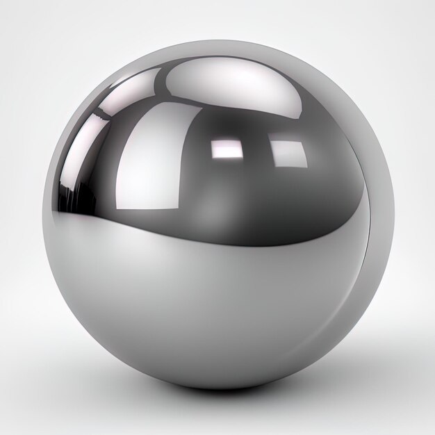 Фото a silver ball with a black and silver design on it