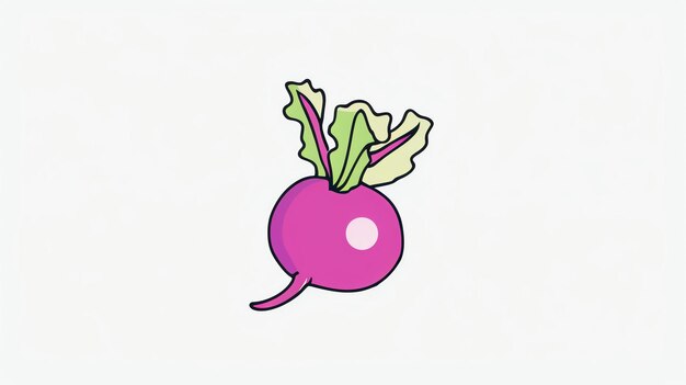 写真 ビートの単純なイラスト ビートは,通常赤か紫の色の根野菜です.