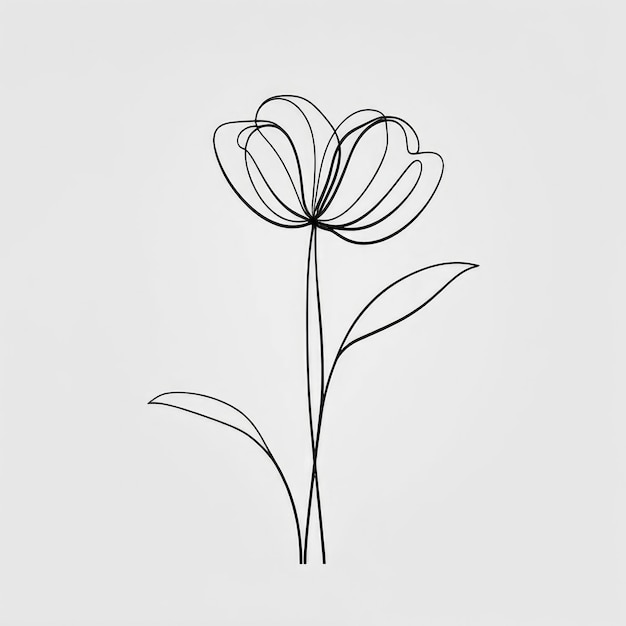 Фото Простой линейный цветок