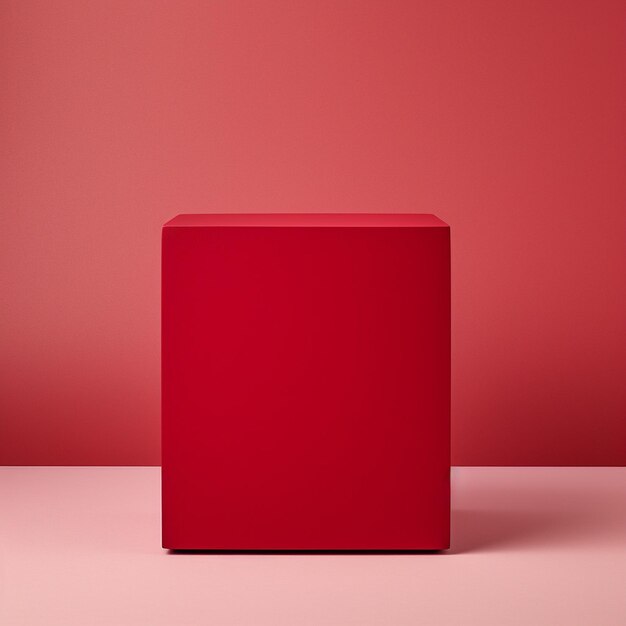 Фото Гладкий и современный красный пьедестал для дополнения дизайна вашего продукта