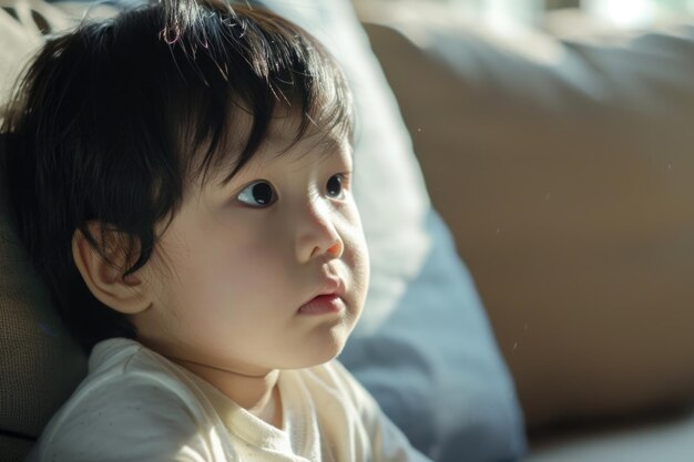 写真 遊んでいる小さな男の子