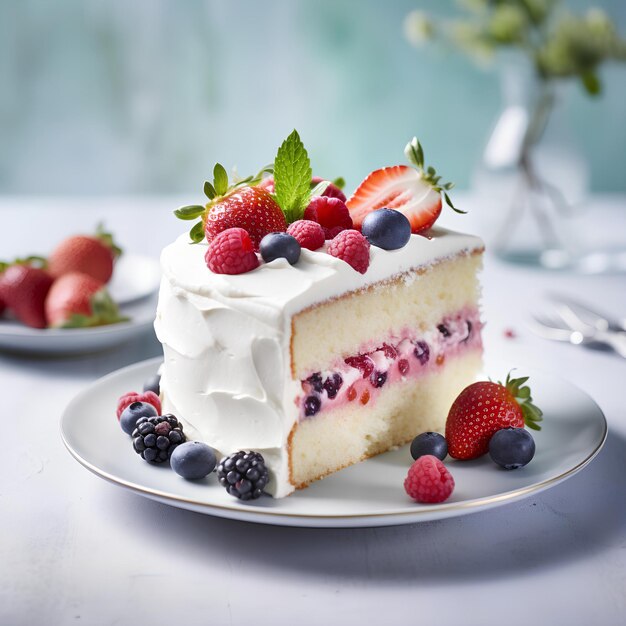 Photo a_smooth_white_cake_vibrant_food_photography_waitros
