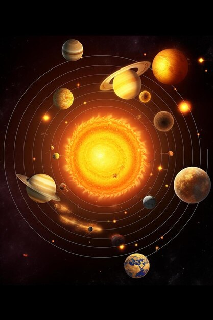 写真 太陽系 太陽と惑星