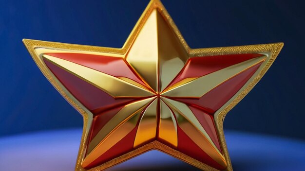 Фото Звезда красная и золотая с звездой на ней