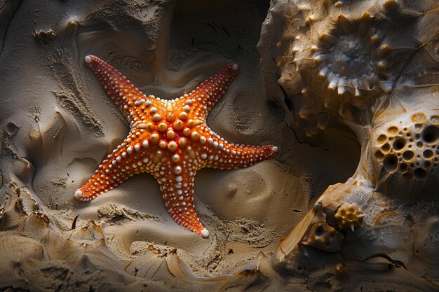 写真 海星が砂の上にいる