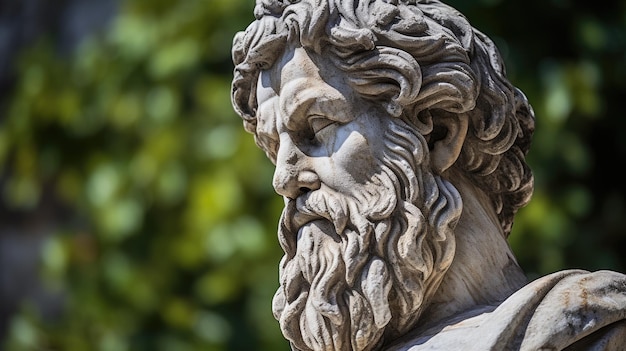 Фото Статуя бородатого человека