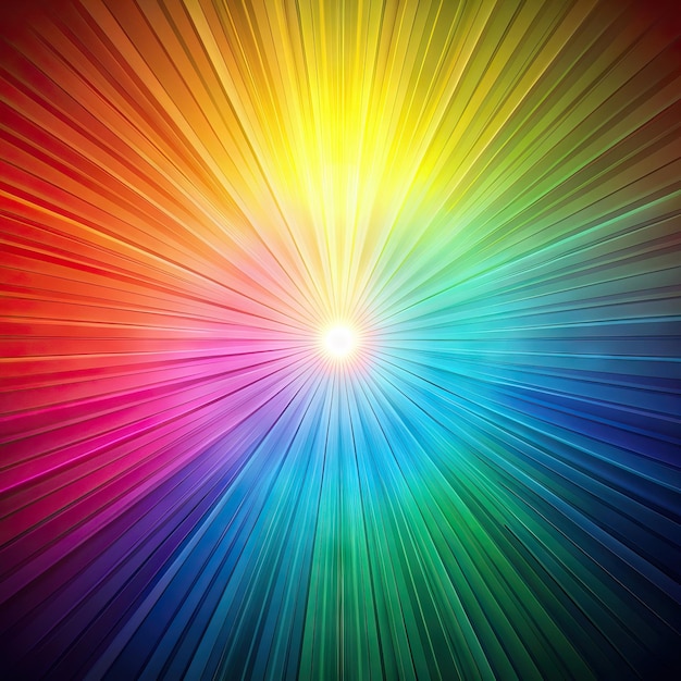 写真 絵の上の虹のパターンを持つ太陽