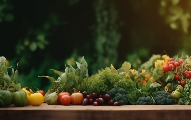 사진 야채와 과일이 가득한 식탁