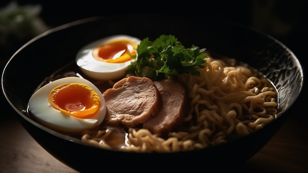 写真 日本の味 豚玉子とメンマのラーメン