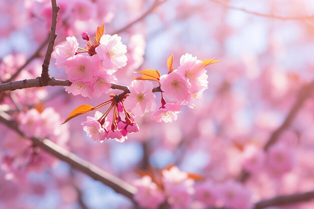 写真 いているピンクの花の木