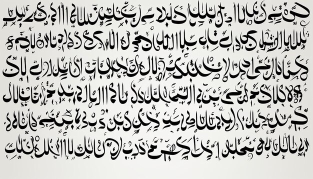 写真 アラビア語の20文字の手書き 白い背景