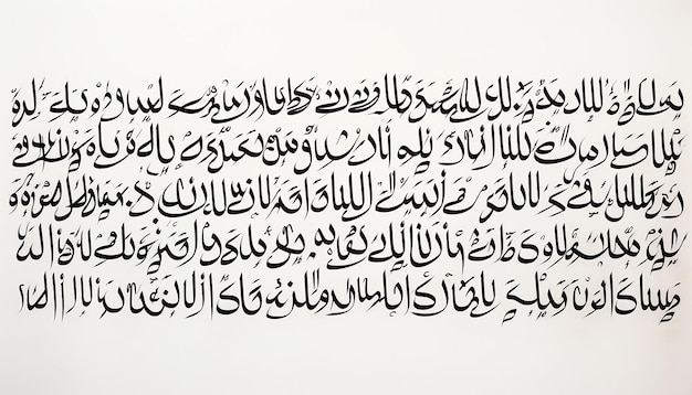 写真 アラビア語の20文字の手書き 白い背景