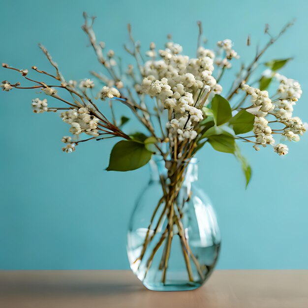 写真 その中に花の束がある花瓶