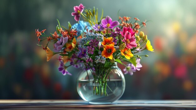 写真 その中に花がいて底に野生の言葉が書かれている花瓶