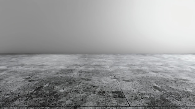 写真 広大な空白のコンクリートの空間 床は裂け,汚れ,壁は裸だ