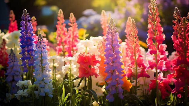 写真 麗な花の花園 虹の花園 ai ゲネレーティブ