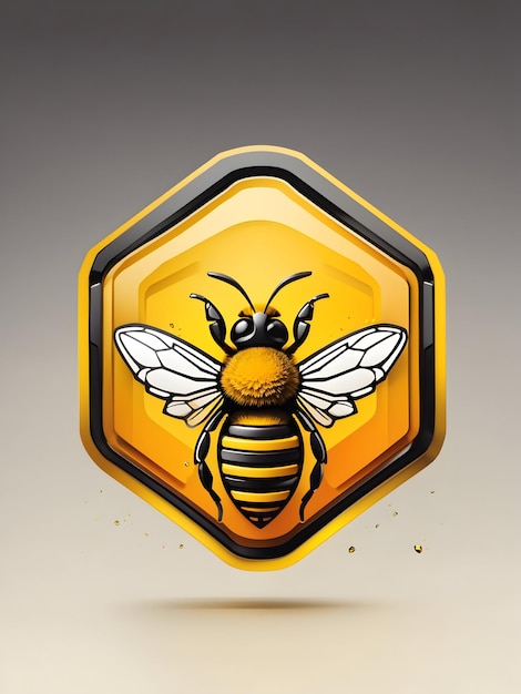 Photo _a_vibrant_vector_honey_bee_logo_with_a_gradient