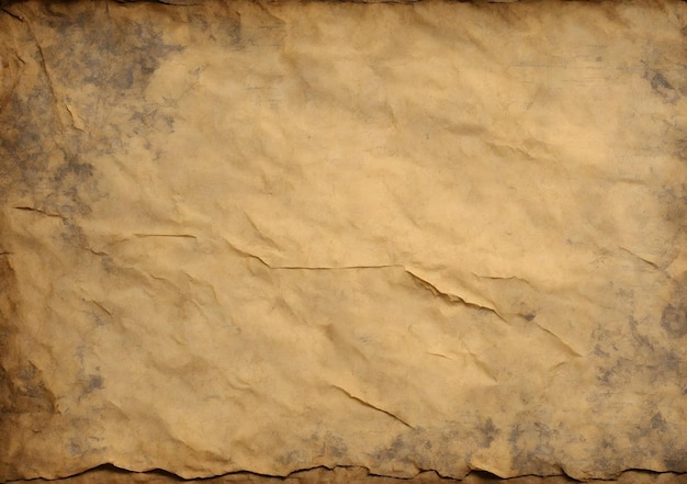 Фото Винтажная старая деревенская бумага. бумага пожелтевшая или выцветшая, с неровными краями.