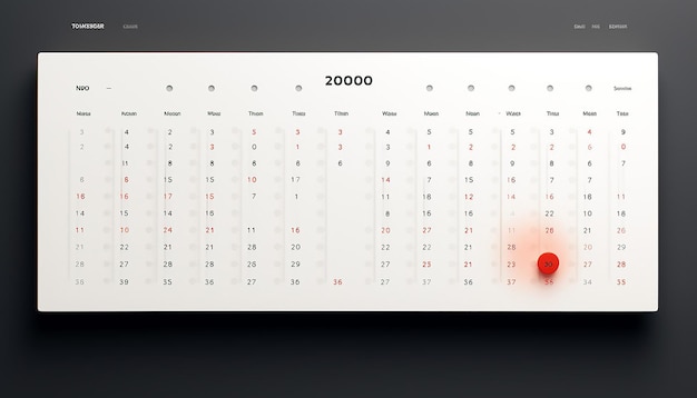 写真 ユーザーが最小限のデザインで日付を見ることができるカレンダーに関連するウェブサイト