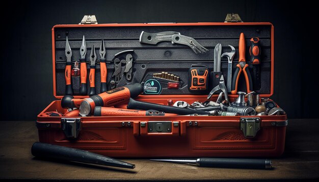 Фото Хорошо организованный инструментарий, наполненный необходимыми инструментами.