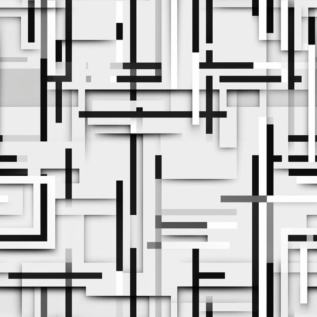 Фото Белый абстрактный фон с черно-белыми квадратами и белым квадратом.