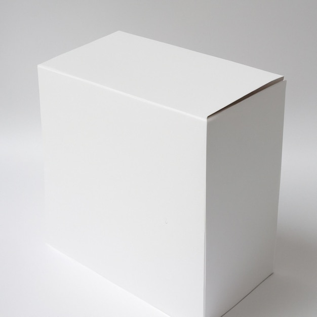 Фото Белый пустой макет сидит на белой поверхности