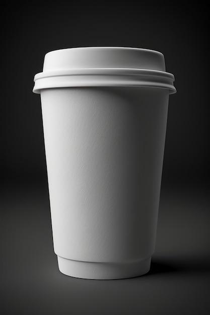 Фото Белая чашка с надписью «кофе» на крышке.