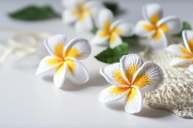 写真 花屋さんが作ってくれた白い花。