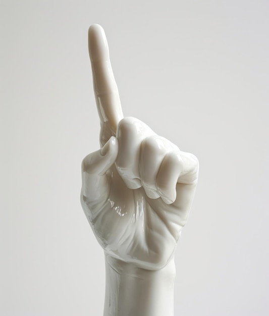 Фото Белая рука с поднятым пальцем