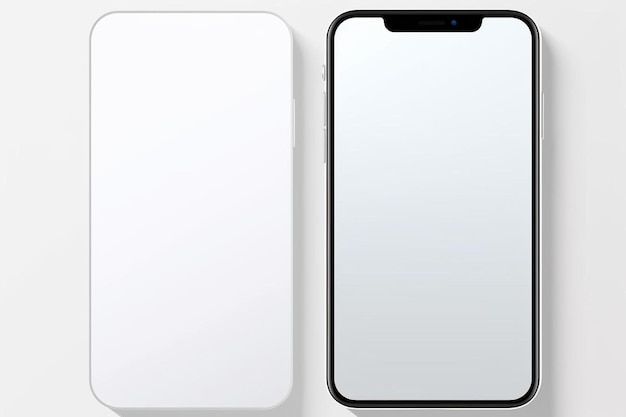 Фото Белый айфон рядом с черным.