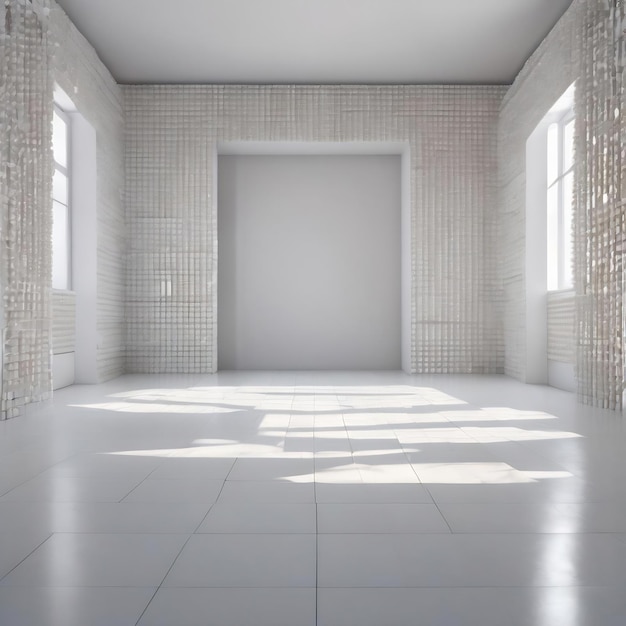 Фото Белая комната с кубиками и белой стеной