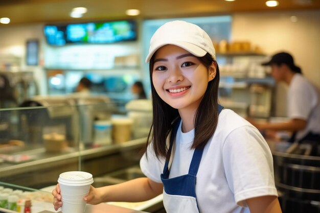 写真 食べ物を食べている女性