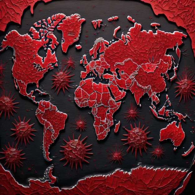 Фото Карта мира со словами «мир».
