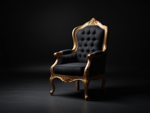 A3d-beeld van een moderne stoel in het midden van een achtergrond