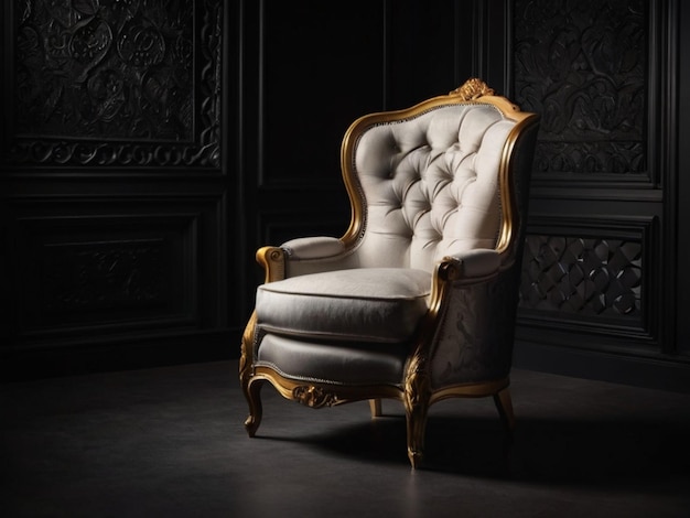 A3d image of a modern chair in the middle of a background