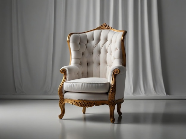 A3d image of a modern chair in the middle of a background