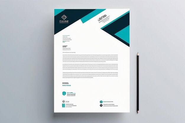 Photo a4 size letterhead templete design