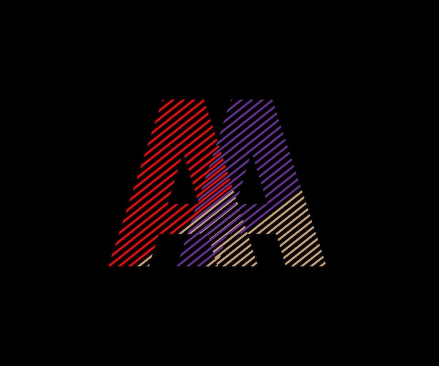 AA 글자 로고 디자인