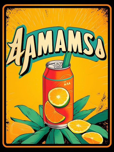 Photo aamras drink poster with mango pulp and fresh mint bright an indian celebrations lifestyle cuisine