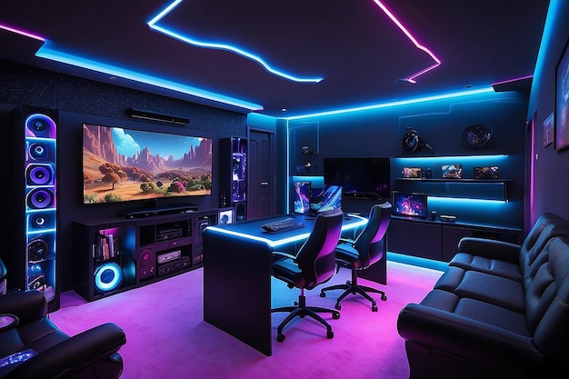 Aanpasbare RGB-verlichting Showcase Game Room Ambiance